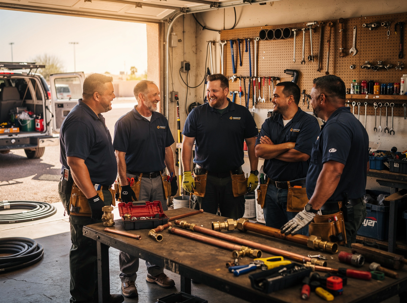 The Casa Grande Plumbing team at work in Casa Grande